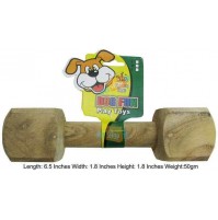 Super Dog Toys Wooden Dumbbell Small